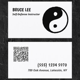 Martial Arts Instructeur Custom QR Visitekaartje