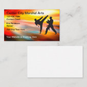 Martial Arts Instruction Class Visitekaartje (Voorkant / Achterkant)