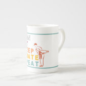 Martial Arts Japan Karate kick Silhouet Porselein Kop (Voorkant rechts)