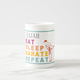 Martial Arts Japan Karate kick Silhouet Porselein Kop