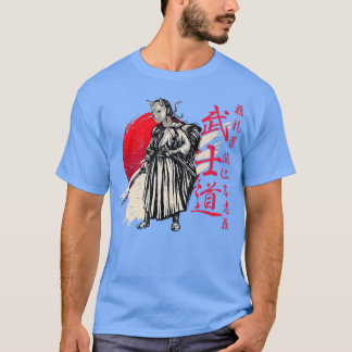 Martial Arts Japans Tengu Samurai met Neko Mask T-shirt