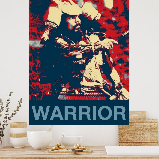 Martial Arts Japanse krijger Samurai Poster (Keuken)