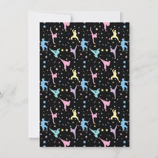 Martial Arts Karate Abstracte Stars Sparkles Feestdagenkaart (Voorkant)