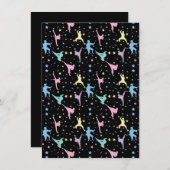Martial Arts Karate Abstracte Stars Sparkles Feestdagenkaart (Voorkant / Achterkant)