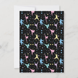 Martial Arts Karate Abstracte Stars Sparkles Feestdagenkaart