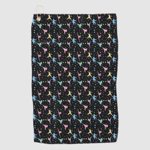 Martial Arts Karate Abstracte Stars Sparkles Golfhanddoek