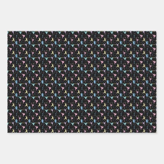 Martial Arts Karate Abstracte Stars Sparkles Inpakpapier Vel (Voorkant)