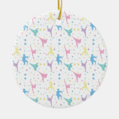 Martial Arts Karate Abstracte Stars Sparkles Keramisch Ornament (Voorkant)