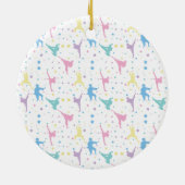 Martial Arts Karate Abstracte Stars Sparkles Keramisch Ornament (Achterkant)