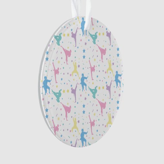 Martial Arts Karate Abstracte Stars Sparkles Ornament (voorkant)