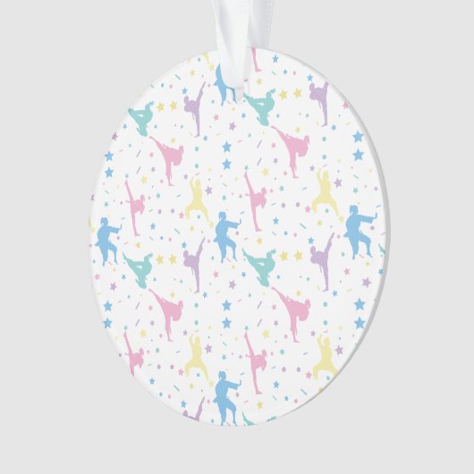 Martial Arts Karate Abstracte Stars Sparkles Ornament (voorkant)