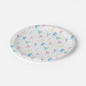 Martial Arts Karate Abstracte Stars Sparkles Papieren Bordje (Gekanteld)