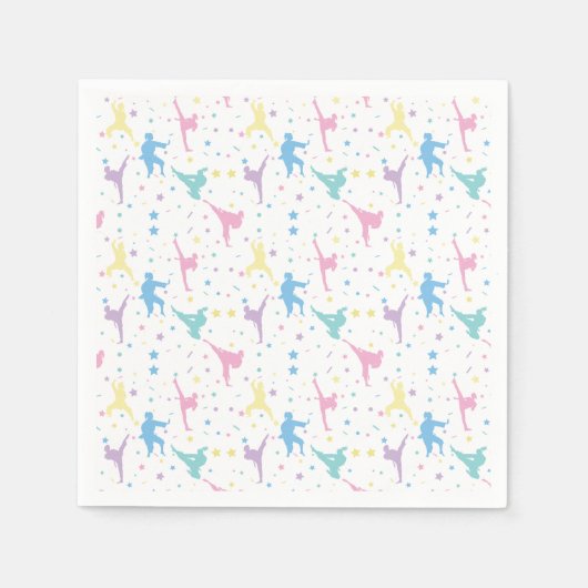 Martial Arts Karate Abstracte Stars Sparkles Servet (Voorkant)