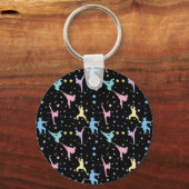 Martial Arts Karate Abstracte Stars Sparkles Sleutelhanger (Voorkant)