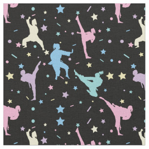 Martial Arts Karate Abstracte Stars Sparkles Stof