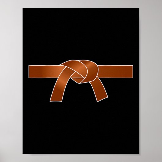 Martial Arts Karate Bruine Gordel Gift Poster (Voorkant)