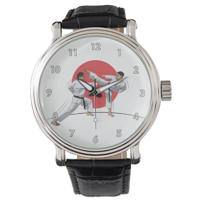 Martial Arts Karate Combat Vechten of Sparring Horloge (Voorkant)