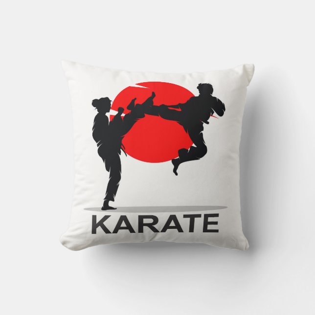 Martial Arts Karate Combat Vechten of Sparring Kussen (Voorkant)