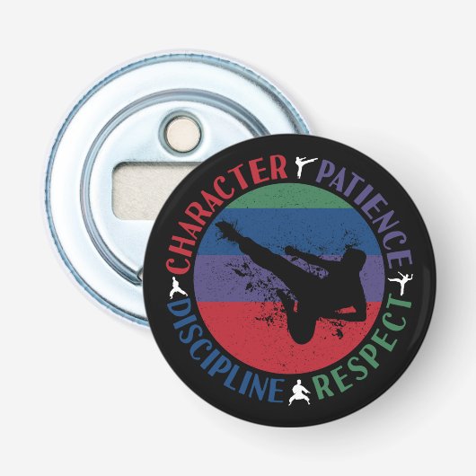 Martial Arts - Karate Core Values Button Flesopener (Voorkant)