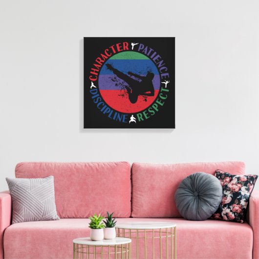 Martial Arts - Karate Core Values Canvas Afdruk (Insitu (Woonkamer))