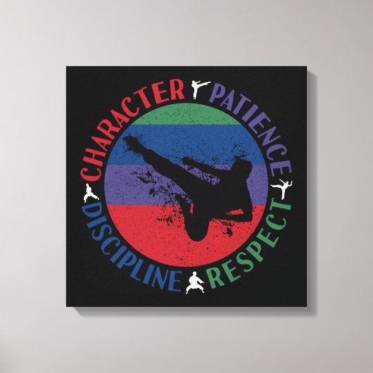 Martial Arts - Karate Core Values Canvas Afdruk (Voorkant)