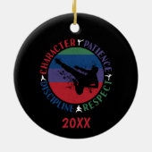 Martial Arts - Karate Core Values Keramisch Ornament (Achterkant)