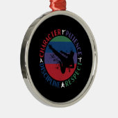 Martial Arts - Karate Core Values Metalen Ornament (Rechts)