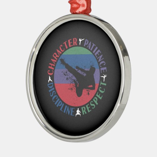 Martial Arts - Karate Core Values Metalen Ornament (Links)