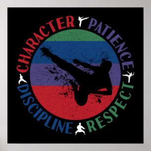Martial Arts - Karate Core Values Poster