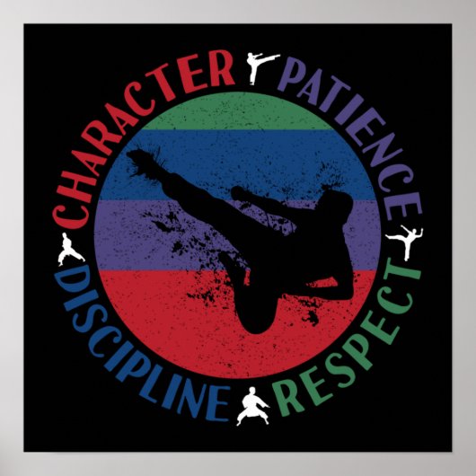 Martial Arts - Karate Core Values Poster (Voorkant)