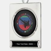 Martial Arts - Karate Core Values Verzilverd Banner Ornament (Links)