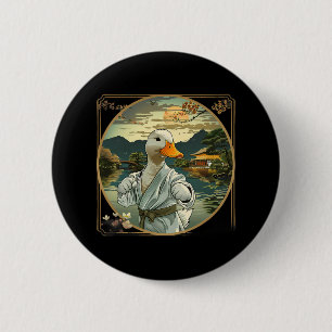 Martial Arts Karate Duck Sunset Garden Mma Taekwon Ronde Button 5,7 Cm
