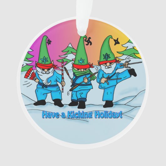 Martial Arts Karate Elves Ornament (voorkant)