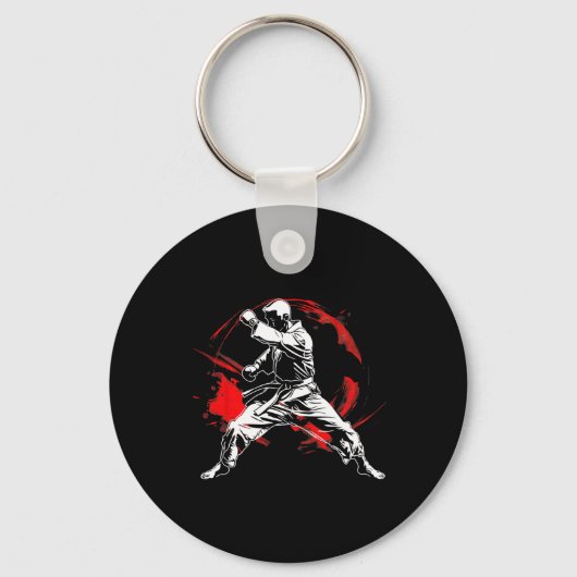 Martial Arts Karate Fan Dynamic MMA Design Sleutelhanger (Voorkant)
