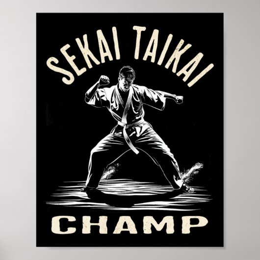 Martial Arts Karate Fan - Dynamisch Kunstenaarsont Poster (Voorkant)
