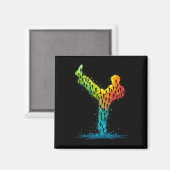 Martial Arts Karate Fighter Magneet (Voorkant / Achterkant)