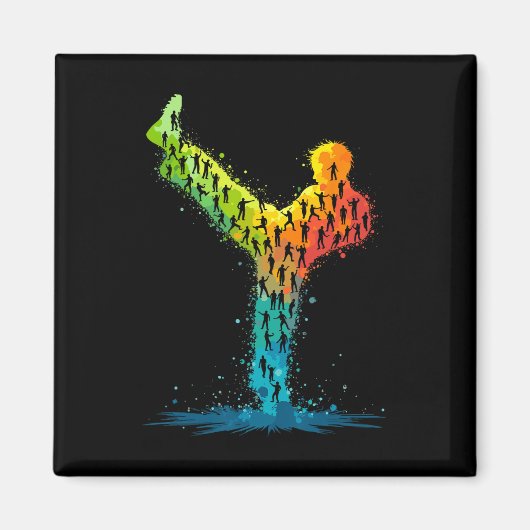 Martial Arts Karate Fighter Magneet (Voorkant)