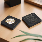 Martial Arts / Karate Golden Dragon Medallion Logo Vierkante Visitekaartje