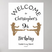 Martial Arts Karate Kids Verjaardag Welkomstfeest Poster (Voorkant)