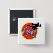 Martial Arts Karate Kind Vierkante Button 5,1 Cm (Voorkant /achterkant)