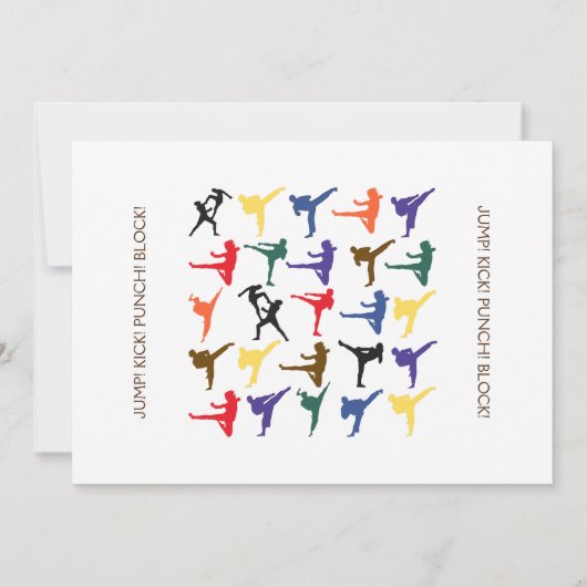 Martial Arts Karate Kinder 8e Verjaardagsfeest Kaart (Achterkant)