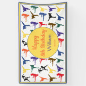 Martial Arts Karate Kinder Happy 8th Verjaardagsba Spandoek (Verticaal)