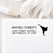 Martial arts karate logo retour adreslabels etiket (Insitu)