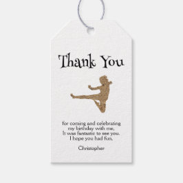 Martial Arts Karate Party Kinderen Verjaardag Dank Cadeaulabel