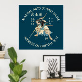 Martial Arts Karate Taekwondo Jiu-jitsu Studio Poster (Thuiskantoor)