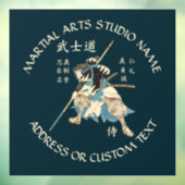 Martial Arts Karate Taekwondo Jiu-jitsu Studio Raamsticker (Vel 3)