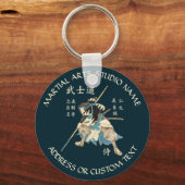Martial Arts Karate Taekwondo Jiu-jitsu Studio Sleutelhanger (Voorkant)