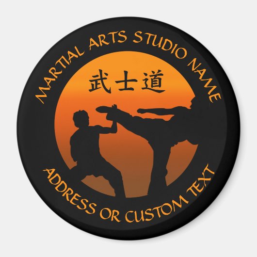 Martial Arts Karate Taekwondo Kung Fu Studio Owner Magneet (Voorkant)