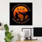Martial Arts Karate Taekwondo Kung Fu Studio Owner Poster (Thuiskantoor)