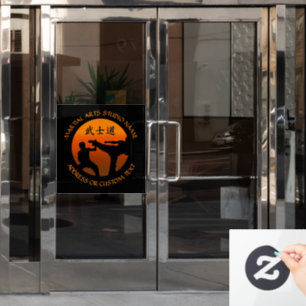 Martial Arts Karate Taekwondo Kung Fu Studio Owner Raamsticker